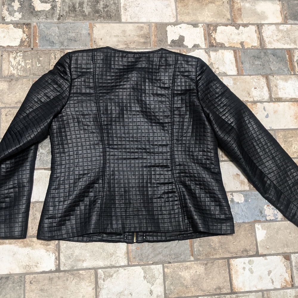Prophecy XL Black Studded Polyester Biker Jacket - Picture 6 of 8